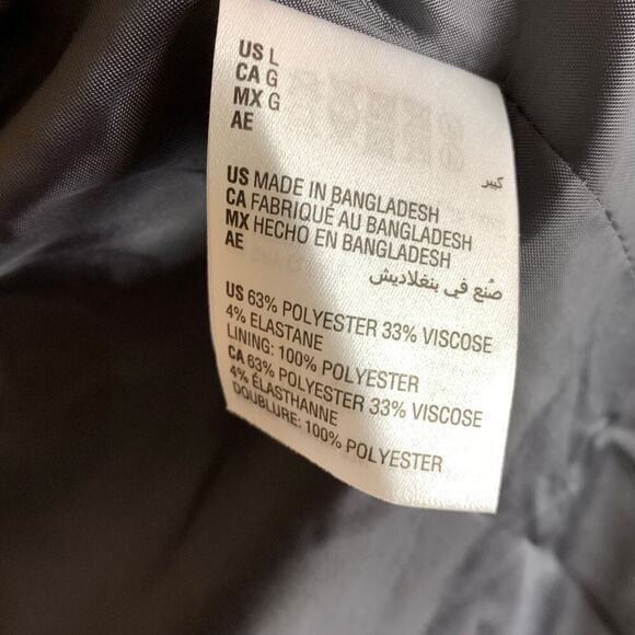 Bar III Granite Grey Collarless Open Boxy Blazer Size L NWT Modern Career Jacket - Picture 6 of 9